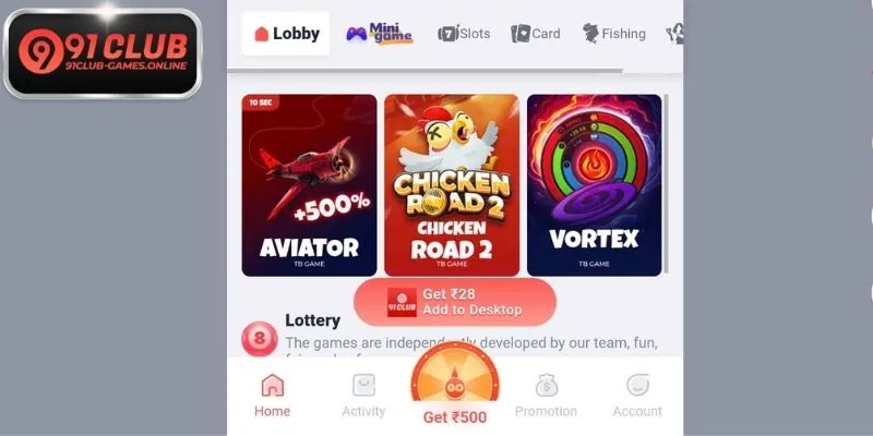 Supported transaction methods available on 91 club